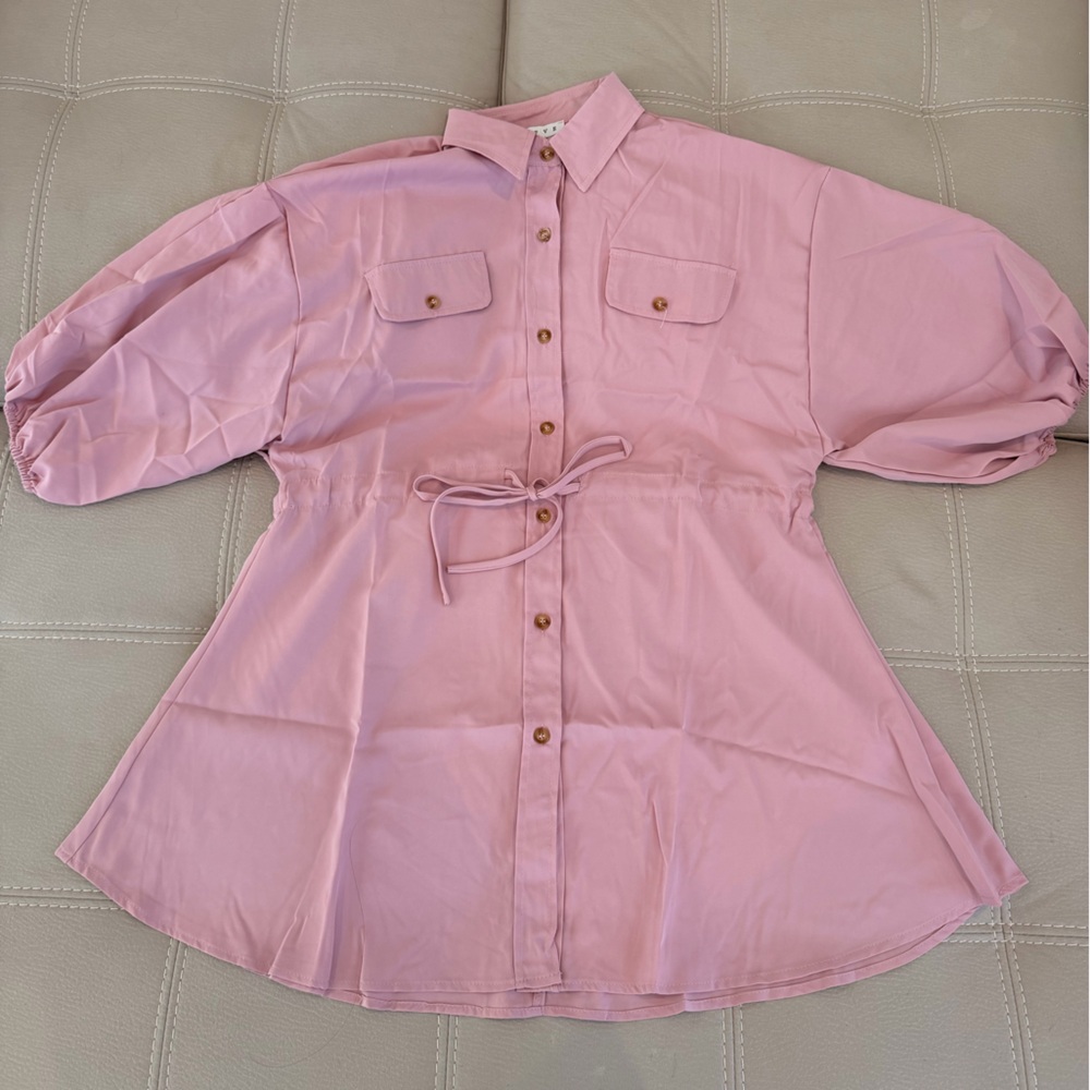 HYFVE Pink Button-Up Blouse